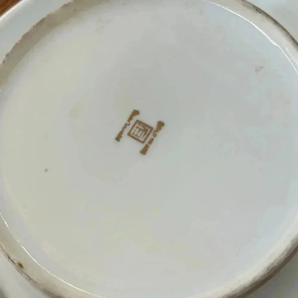 Vintage 1960s imari orange‎ with gold accents ashtray dish - Picture 2 of 2